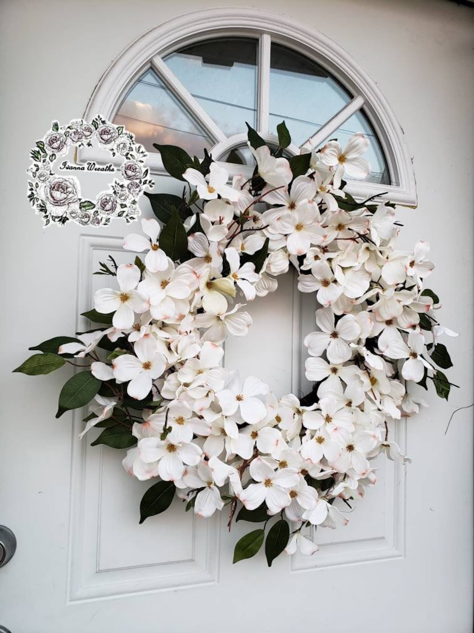 Spring Wreaths for Front Door Dogwood Wreath Farmhouse Wreath Etsy