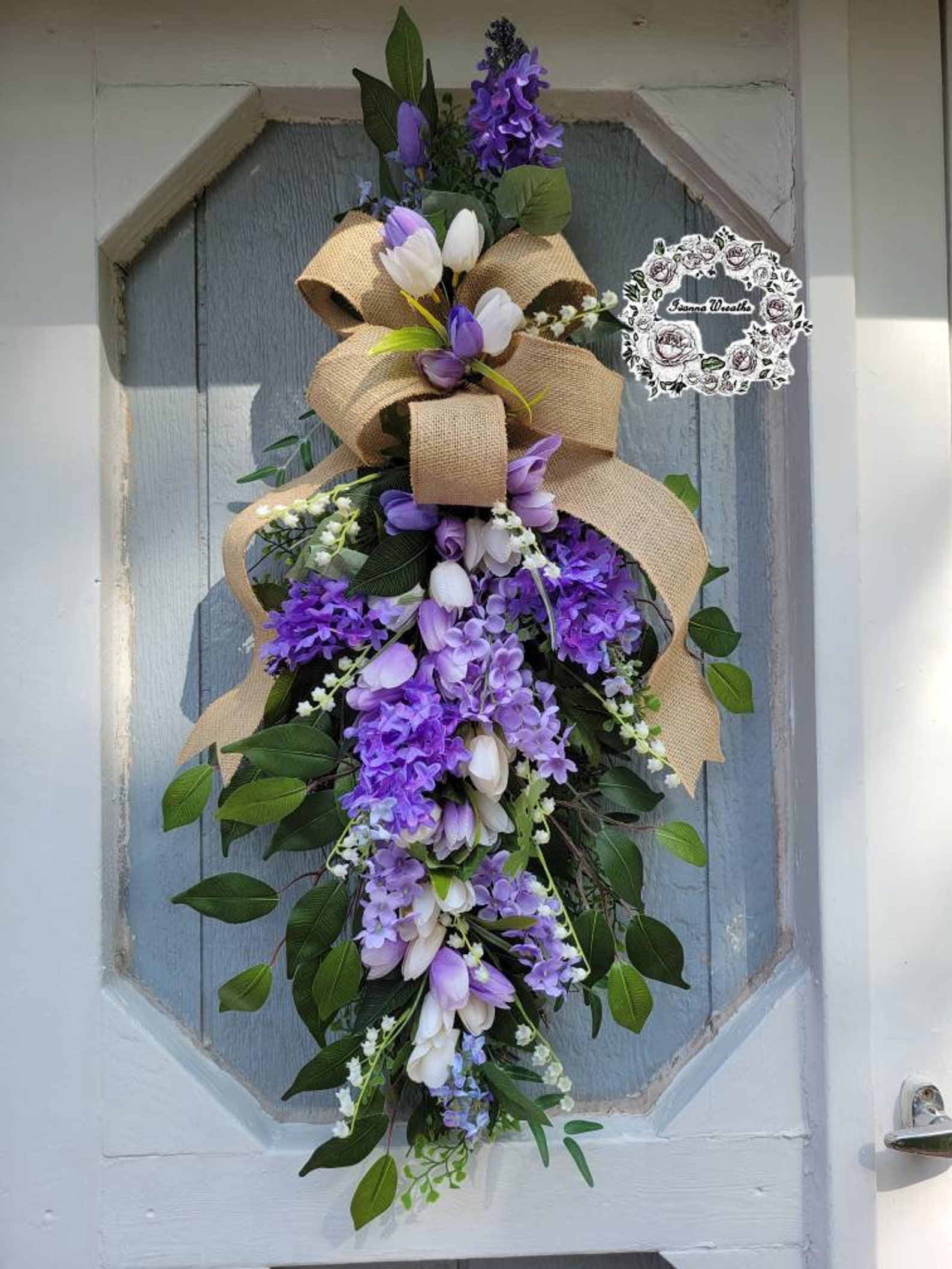 Spring Swag for Front Door Spring Wreath Tulip Swag Tulip Etsy