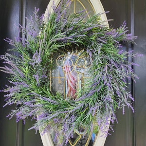 Lavender Wreaths for Front Door, Spring Wreaths , Summer Wreaths, Round year Wreath, Lavender Decor, Swag for Door, Purple Wreath, Country