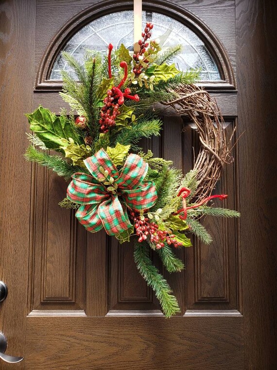 Christmas Wreaths for Front Door Wreaths Farmhouse Wreath | Etsy