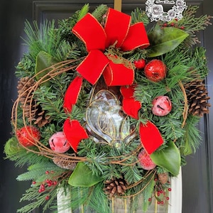 Christmas Wreaths for Front Door Wreaths Farmhouse Wreath Winter Wreath Xmas Wreath Pine Wreath Christmas Door Wreath Christmas Gift for her