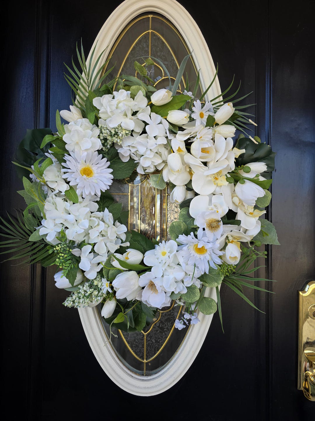 Spring Wreaths for Front Door Daisy Wreaths White Wreath Tulip Wreaths ...