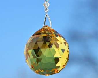 NEU*** Sonnenfänger 'Golden Beach' aus funkelnden Kristallen von Swarovski® Geschenk Geburtstag, Hochzeit, Einzug, Ostern, Weihnachten