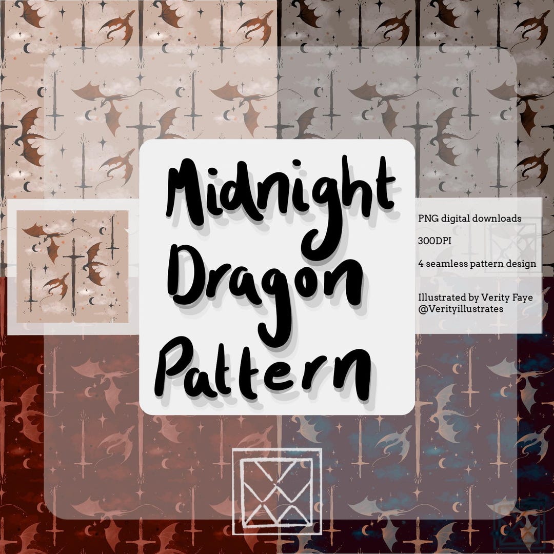 Seamless Digital Pattern Mythical Dragon Design – Fourth Wing Book —PNG ...