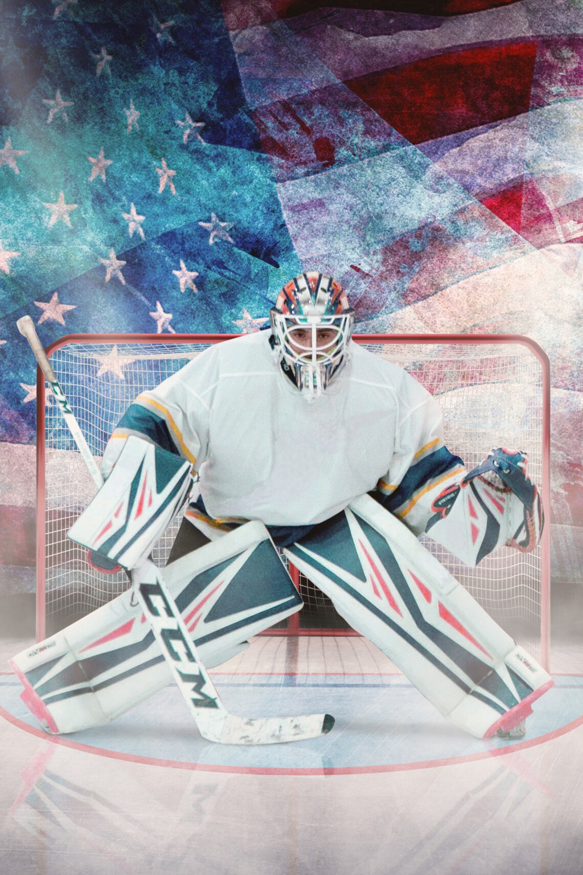 Ice Hockey Backdrop Hockey Goal Sport Background Digital Etsy