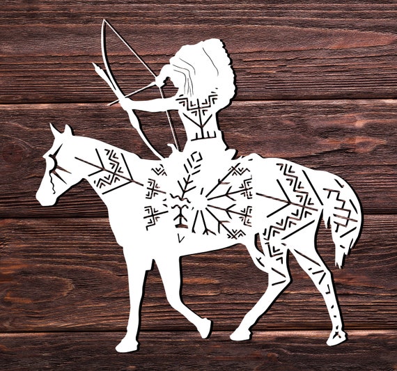 Download Native American On A Horse Svg Png Baltic Mandala Svg Files For Cricut T Shirt Design