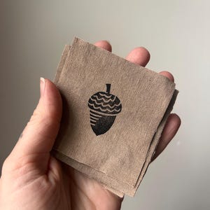 Patch - Acorn Block Print