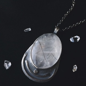 Tourmalinated Quartz Cup Necklace