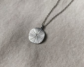 Sterling Sunburst-medaillon groot