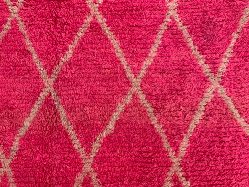 4.8ft x 8ft Pink morocco rug Authentic beni ourain rug Etsy