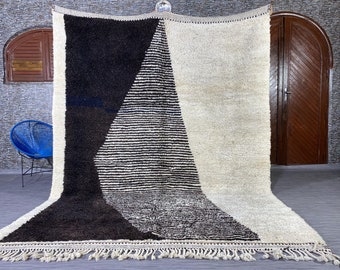 authentic Moroccan Rug Beni Ourain rug Handwoven 100% Wool carpet area rugs moroccan berber rug floor rugs tapis berbere