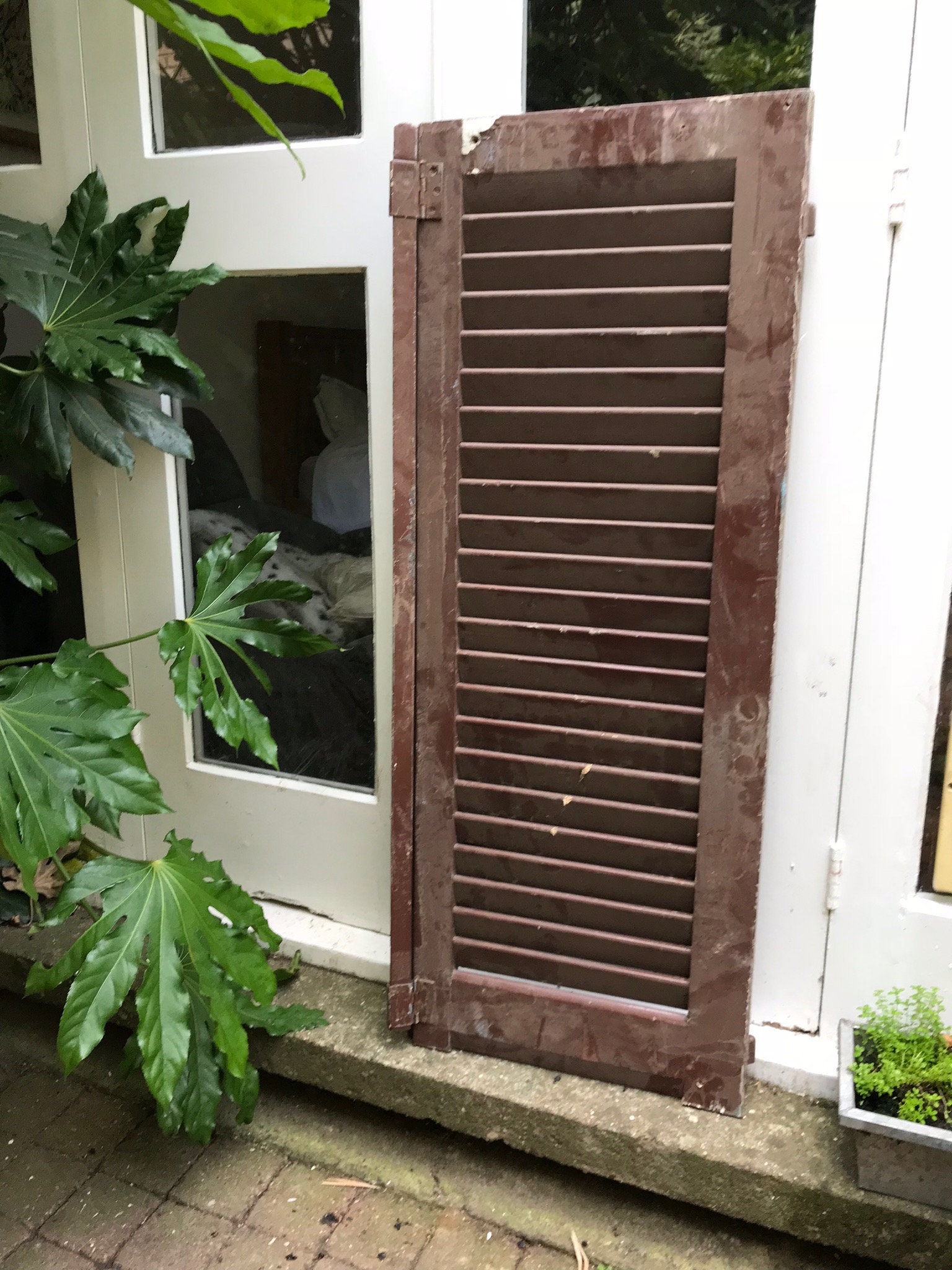 Rustic Solid Wood Distressed French Shutter Rustic Solid Wood Distressed French Shutter