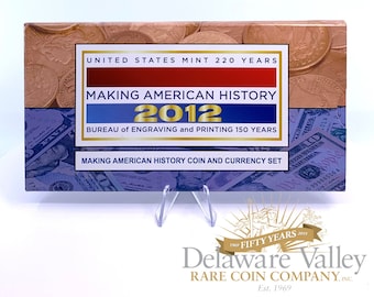 2012 United States Mint 220th Anniversary: Making American History Coin & Currency Set in Original Packaging w/ COA | Silver Bullion Coin