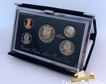 1994 Premier Silver Proof Set in Original Packaging w/ COA | Proof Coins | Silver Proof Coins | Mint Set | Collectible Silver Coins