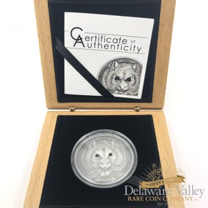 2015 The Bank of Mongolia Campbell&#39;s Hamster 1oz Antiqued .999 Fine Silver 500 Togrog Coin w/ SWAROVSKI Crystals and Original Box/CoA | Coin