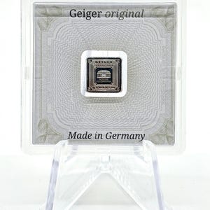Geiger Edelmetalle .999 Fine Silver Square in Capsule w/ Assay | Silver Square Bar | Silver Bullion | Collectible Silver | German Silver