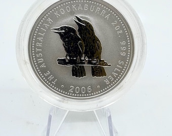 Australian Kookaburra 2oz .999 Fine Silver Two Dollar Coins | Kookaburra Series | 2006 | Collectible Silver | Collectible Bullion