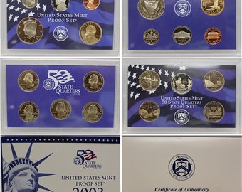 2003-S United States Mint Proof Set w/ Original Box | Proof Coins | Mint Coins | Mint Set | Collectible Coins | Coin Set | Collectible Set