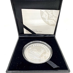 2023 2 oz Fine Silver Krugerrand Proof Coin in Box w/ COA | .999 Fine Silver | Proof Coin | Silver Bullion | Bullion Coin