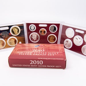 2010-S United States Mint Silver Proof Set w/ Original Box | Proof Coins | Silver Proof Coins | Mint Set | Collectible Silver Coins