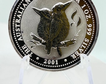 2001 Australian Kookaburra .999 Fine Silver 1oz Coin | Fine Silver | Collectible Coins | Silver Bullion | Bullion Coins | 19A
