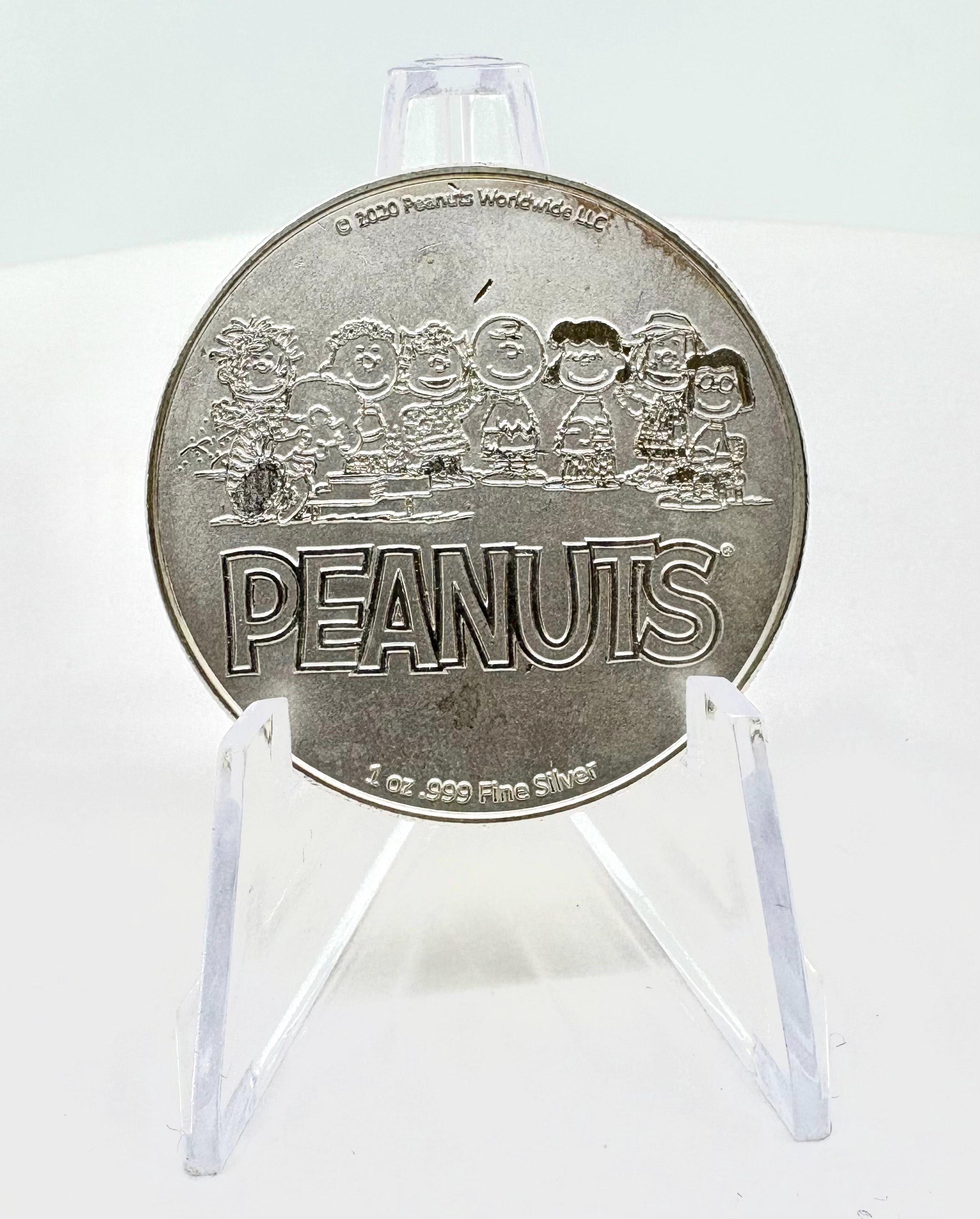 2020 Charlie Brown Peanuts 70th Anniversary .999 Fine Silver Round
