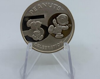 2000 Charlie Brown Peanuts 50th Anniversary .999 Fine Silver Round | Peanuts | Silver Coins | Commemorative Coins | Charlie Brown