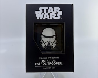 2022 Star Wars Imperial Stormtrooper 1oz .999 Silver Shaped Round in Box | Collectible Silver | Bullion