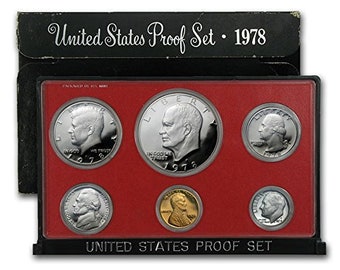 1978-S United States Mint Proof Set w/ Original Box | Proof Coins | Mint Coins | Mint Set | Collectible Coins | Coin Set | Collectible Set