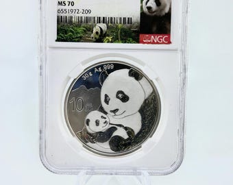 2019 China 30 Gram Silver Panda PCGS MS70 - Etsy