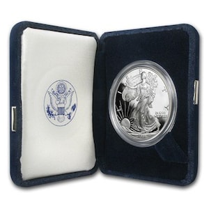 1996-P Proof American Silver Eagle w/ Original Box & COA | Silver Coin | Collectible Coin | Proof Silver Coin | Velvet Box | Silver Bullion