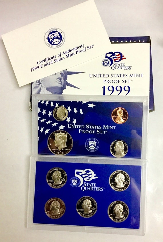 1999 S United States Mint Proof Set With Box And CoA 
