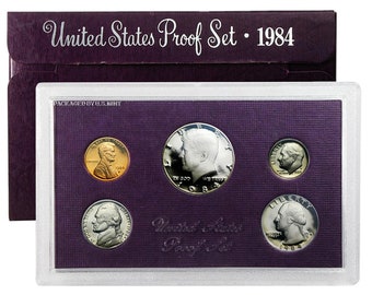 1984-S United States Mint Proof Set w/ Original Box | Proof Coins | Mint Coins | Mint Set | Collectible Coins | Coin Set | Collectible Set