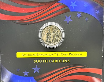 2020 American Innovations South Carolina  Dollar Coin Reverse Proof w/ Original Box | Reverse Proof Coin | Dollar Coin | Collectible Coin