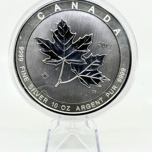 2017 Canadian Magnificent Maple Leaves .9999 Fine Silver 10oz Coin | Canadian Silver | Maple Leaf | Silver Bullion | Collectible Coin
