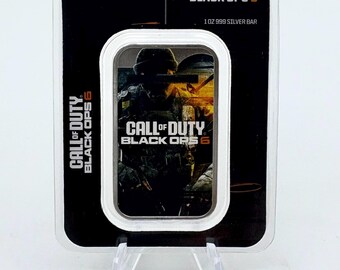 Call of Duty Black Ops 6 1oz .999 Fine Silver Colorized Bar with COA | COD | Video Games | Collectible Silver | Collectible Bullion | V2