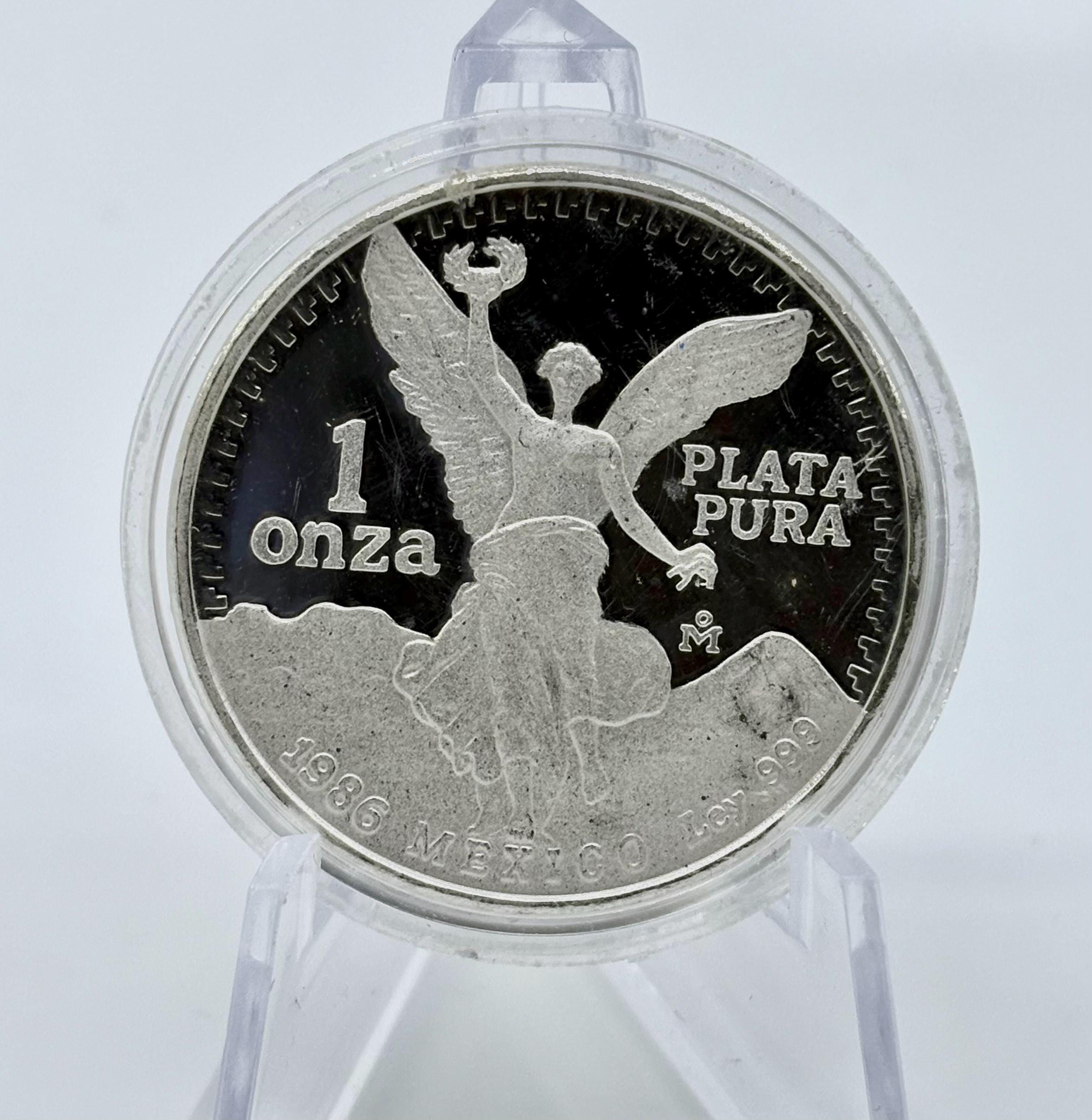 1986 Mexican 1oz .999 Fine Silver Proof Libertad in Capsule | Mexican Silver | Collectible Silver | Bullion | Fine Silver Round | (6D)