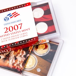2007-S United States Mint Silver Proof Set w/ Original Box | Proof Coins | Silver Proof Coins | Mint Set | Collectible Silver Coins
