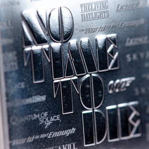 James Bond: No Time To Die 1oz .9999 Fine Silver Bar | Silver Bullion | Silver Bar | Bullion | Movies | Fine Silver | Collectible Silver