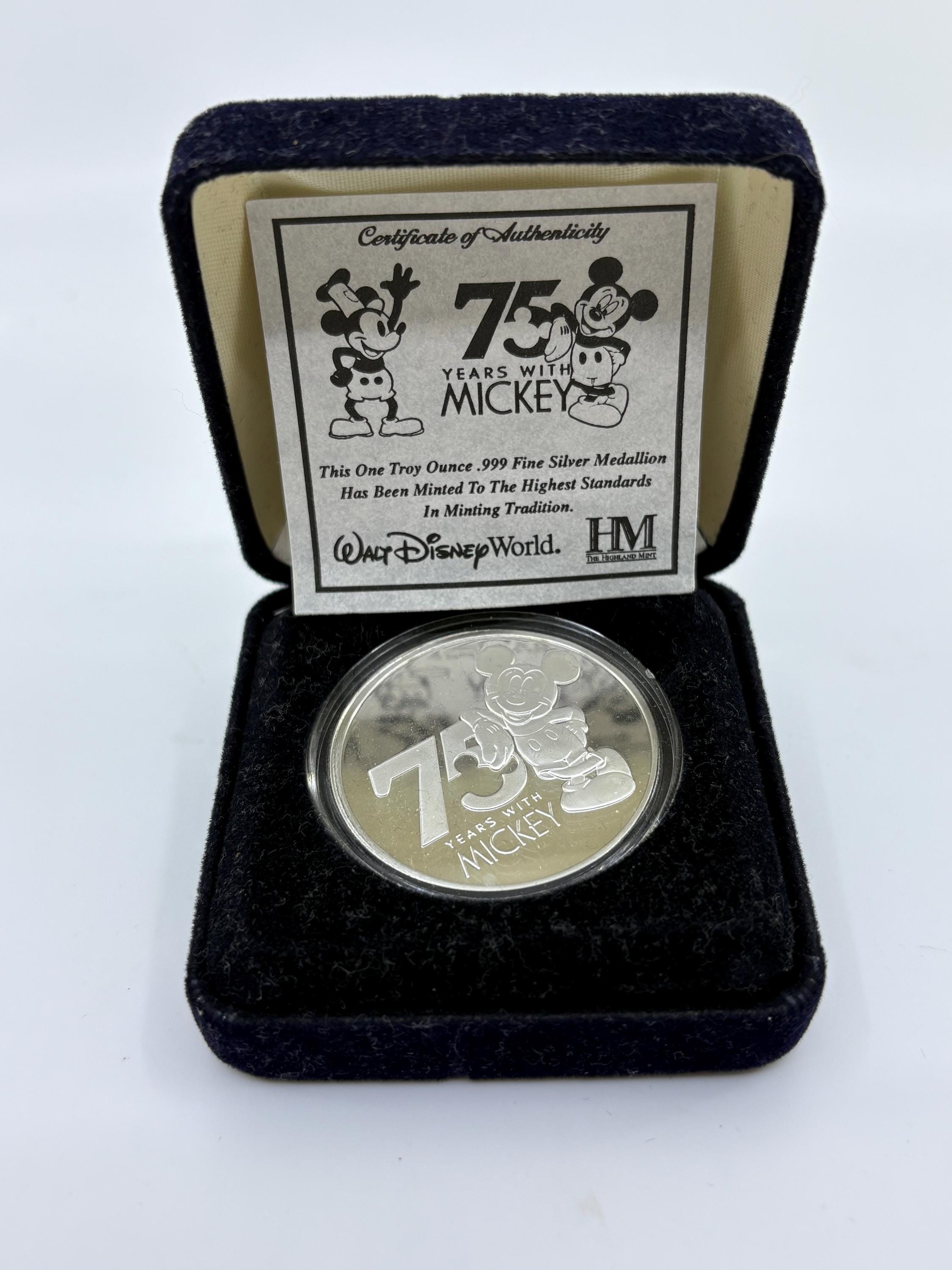 Mickey Mouse Silver Coin - Etsy