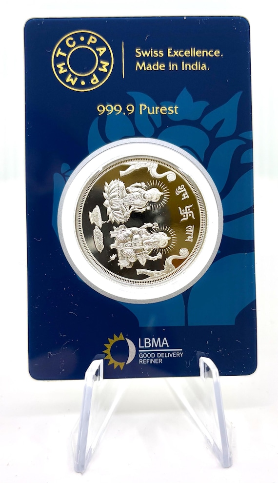 Ganesh Lakshmi Ji 999.9 Purity 10g Silver Coin | Silver Bullion | Silver Bullion Coin | Collectible Coin | Collectible Silver