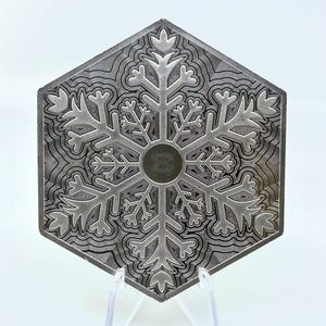 Elemental 10oz .999 Fine Silver Hexagon Snowflake | Silver Bullion | Collectible Silver | 10oz Silver | Winter Season | Bullion