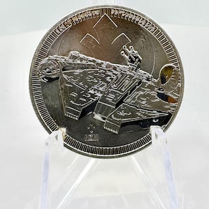 Star Wars Commemorative .999 Fine Silver Coins | 2017 Darth Vader | 2018 Storm Trooper | 2019 Clone Trooper | 2021 Millennium Falcon