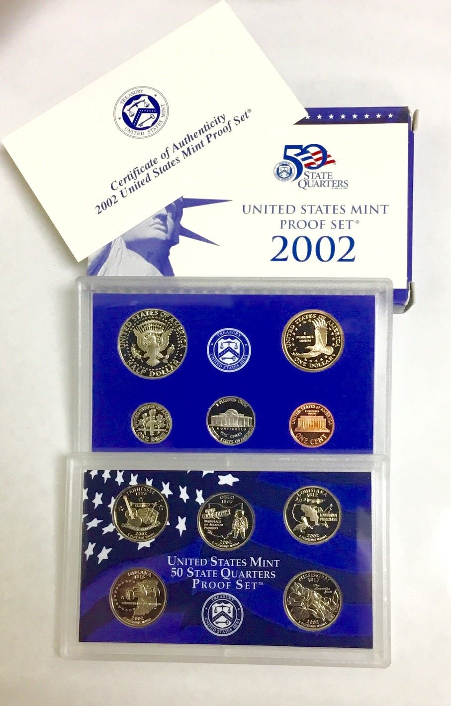 2002-S United States Mint Proof Set W/ Original Box Proof Coins Mint ...