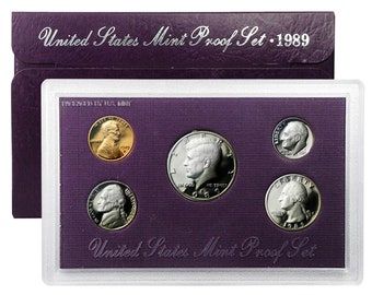1989-S United States Mint Proof Set w/ Original Box | Proof Coins | Mint Coins | Mint Set | Collectible Coins | Coin Set | Collectible Set