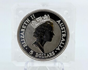 1991 Australian Kookaburra 1oz .999 Fine Silver Coin | Wildlife | Silver Coin | Collectible Coin | Silver Bullion | Collectible Bullion