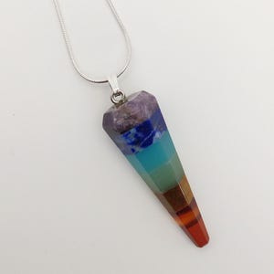 18-inch chakra-slingerhanger en sterlingzilveren slangenketting