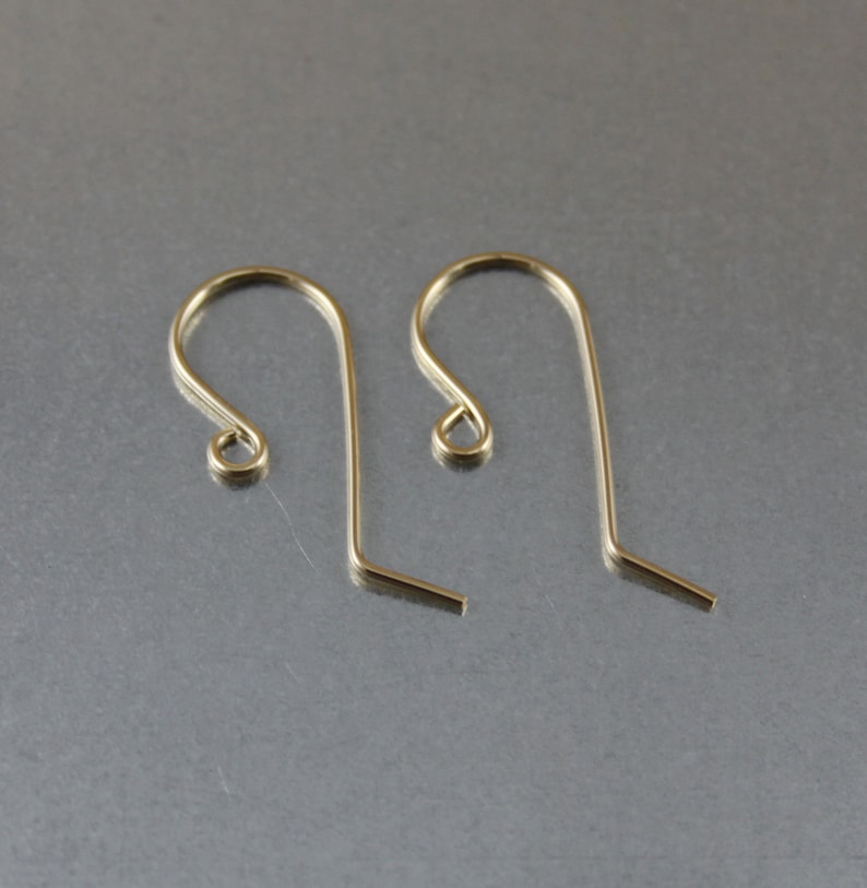 25 x 12 mm Dangle Ear Wires 14K Gold Filled French Ear Wires 5 pairs