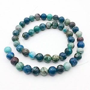 Chrysocolla Round 15.5 Inch Bead Strands, 8 mm, Jewelry Making