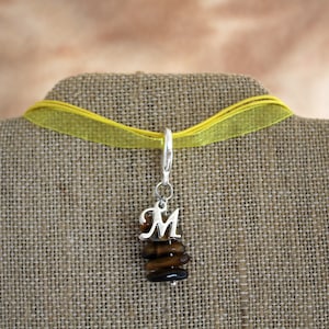 Chakra Gemstone Chip Charm and Ribbon Pet Collar with Charm of Your Choice, Dog Charms, Cat Charms